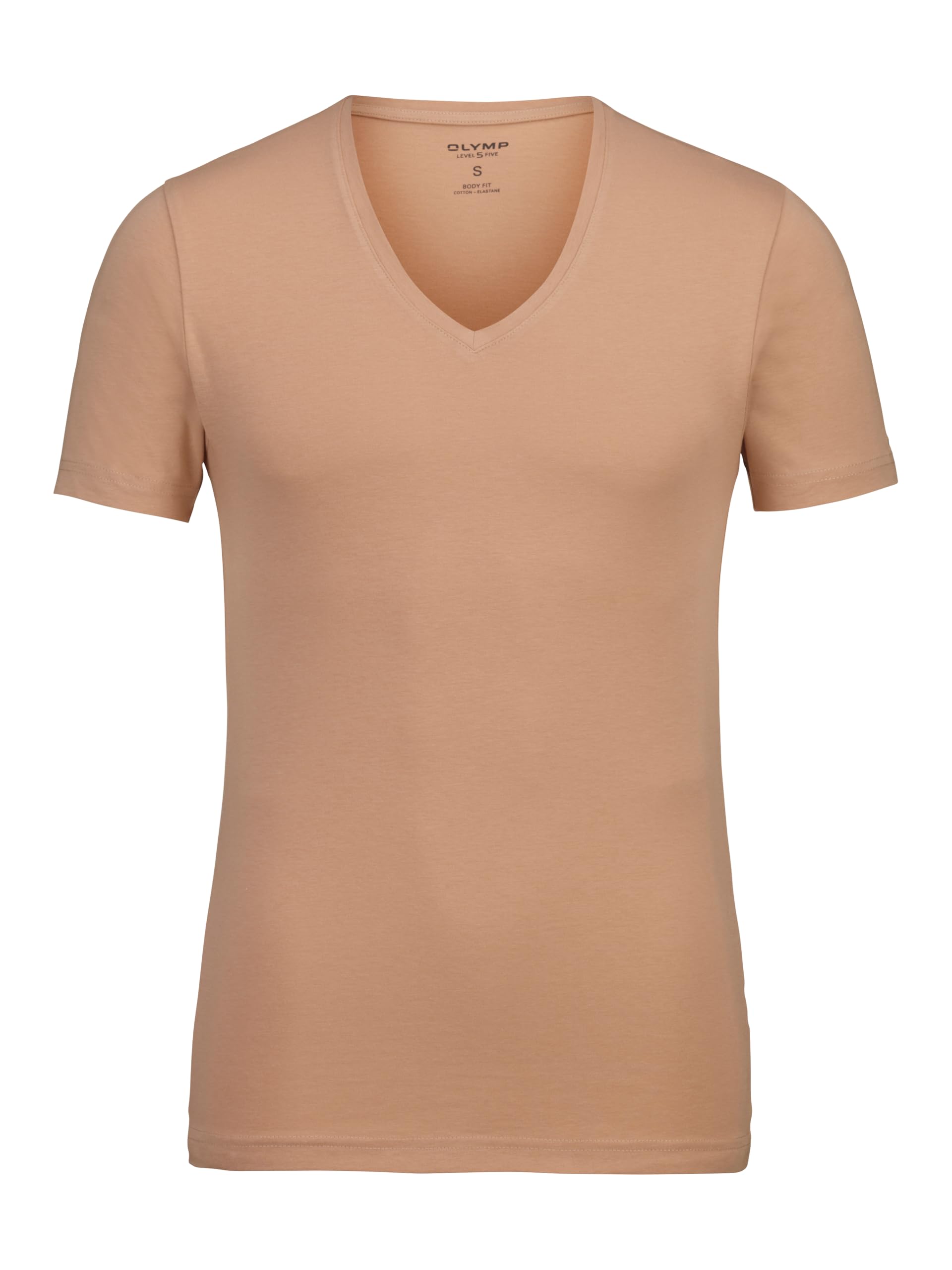 OLYMP V-Shirt Casual – Herren, XL, Beige