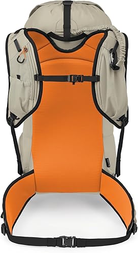 Miniatura 7 de Osprey Firn - Mochila de esquí y snowboard, 28 L, color gris arenanaranja tequila, talla SM