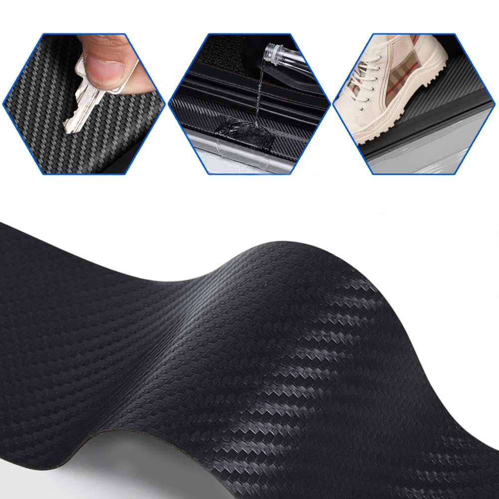 4 Pièces Protection Seuil De Porte Voiture Honda CR-V - Autocollant Fibre Carbone Noir