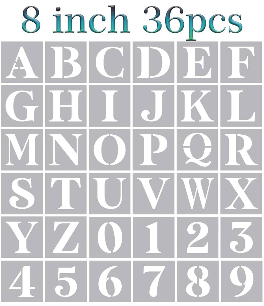 Amazon.com : 8 Inch Large Letter Stencils - Alphabet Stencils for Painting on Wood, DIY Crafts & Wall Signs : Arts, Crafts & Sewing amazon-com-8-inch-large-letter-stencils-alphabet-stencils-for-painting-on-wood-diy-crafts-wall-signs-arts-crafts-sewing