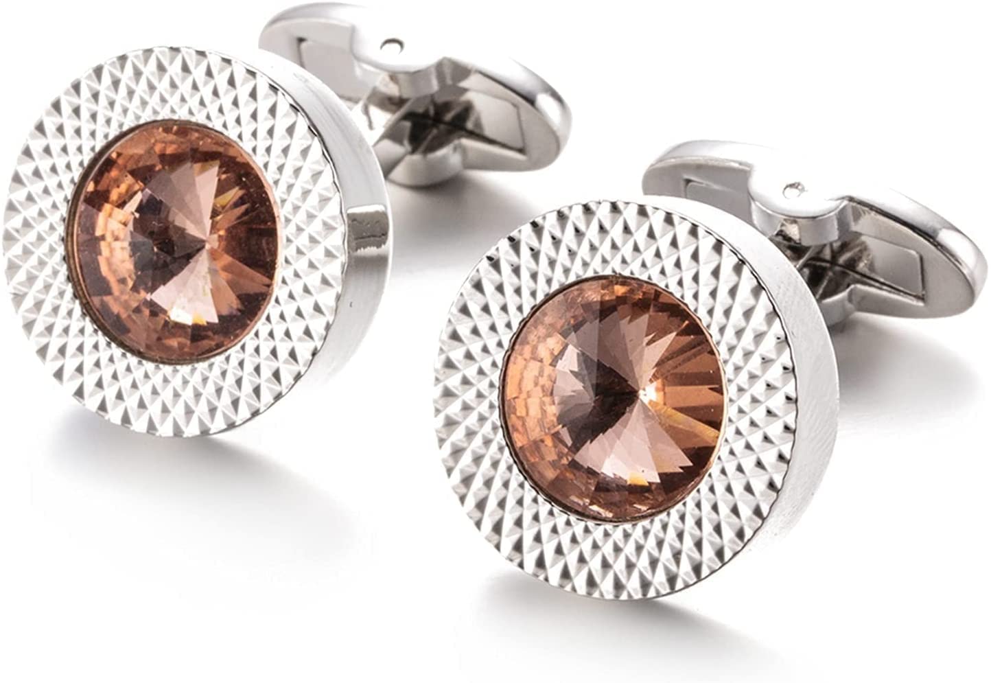 CCBUY Gemelli da Uomo Stile Elegante Polsino da Uomo Gioielli Caflink Slug Jerry Regalo Festa Abito da Sposa Bottone Rosa Cristal Gemelli Abbigliamento Accessori Moda