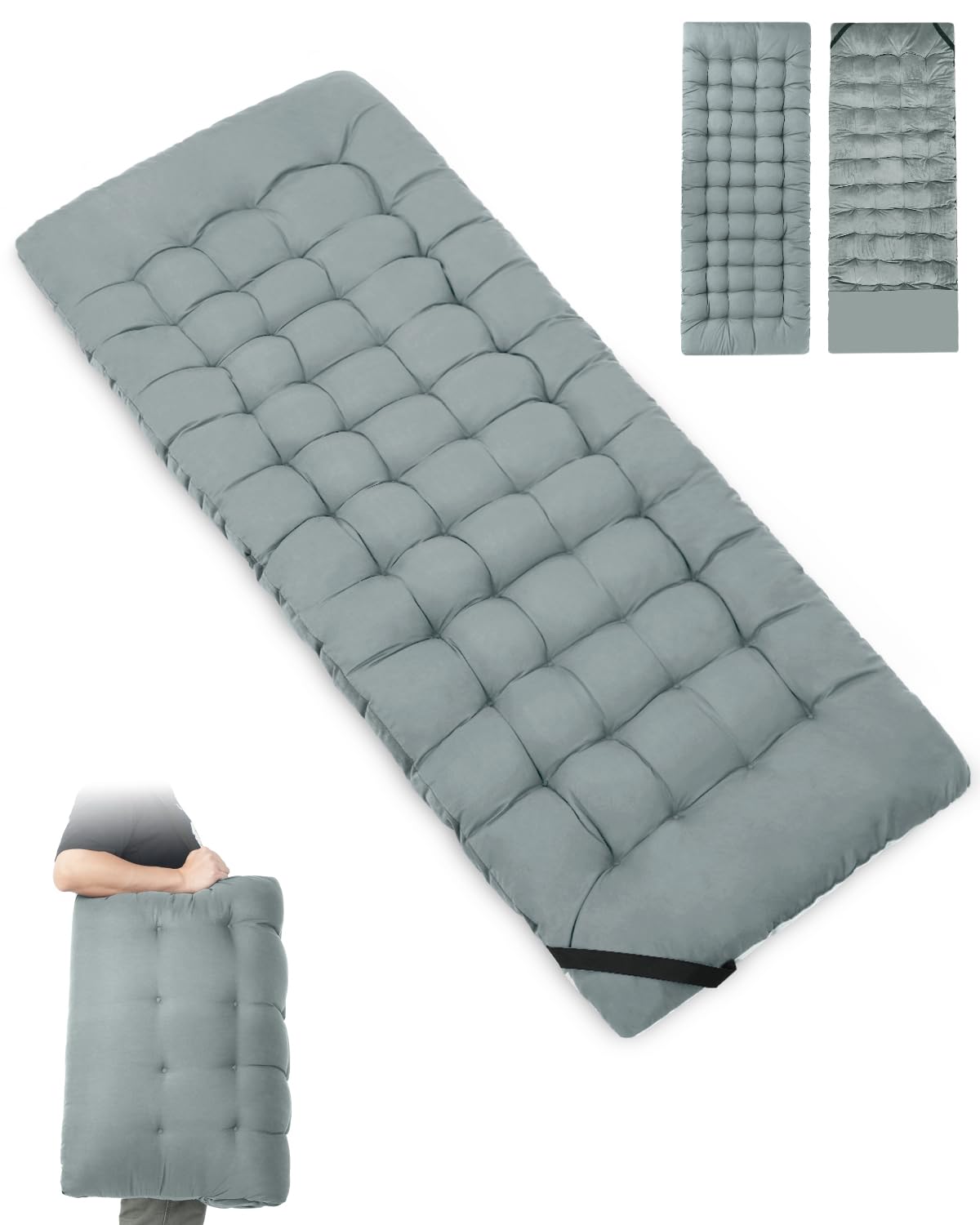 Sportneer Feldbett Auflage, 190 * 71CM 2KG Camping Matratze Mehrzweck für Feldbett Campingbett Gartenliege Sonnenliege auch Als Schlafmatte oder Reisedecke, für Camping, Garten, Outdoor