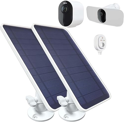 Vista 9 de DIANMU Cargador de panel solar para Arlo Pro 5S 2K, Pro 4, Pro 3, Ultra 2, Ultra 2, Ultra 2 XL, Pro 4 XL, Go 2 - con cable magnético de 13 pies