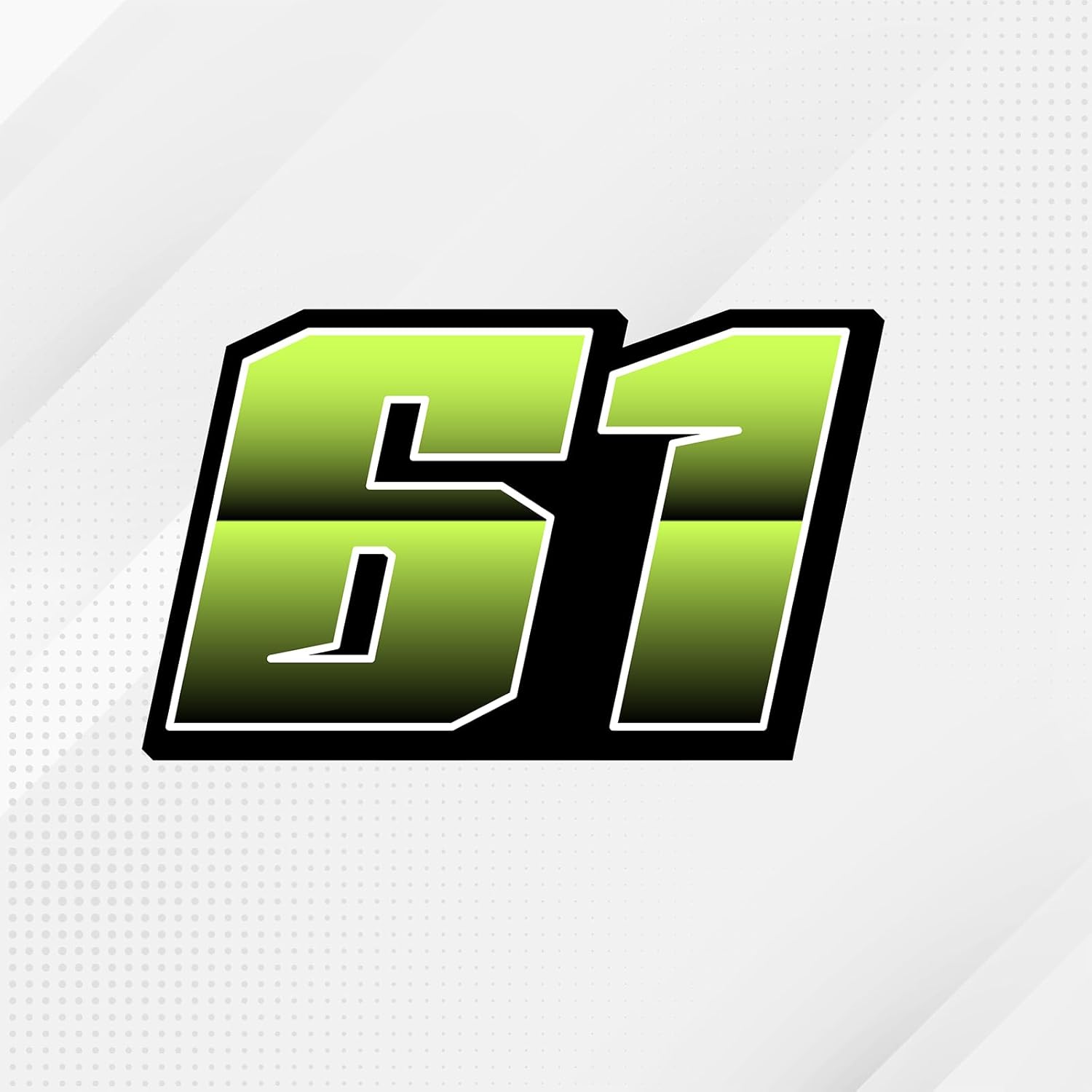 MC MOTOPARTS 3pcs Magnetic Custom Racing Number Magnet – Bold Gradient Design with Sharp Outline, 3-Digit Customization, Ideal for Track Days & Car Meets