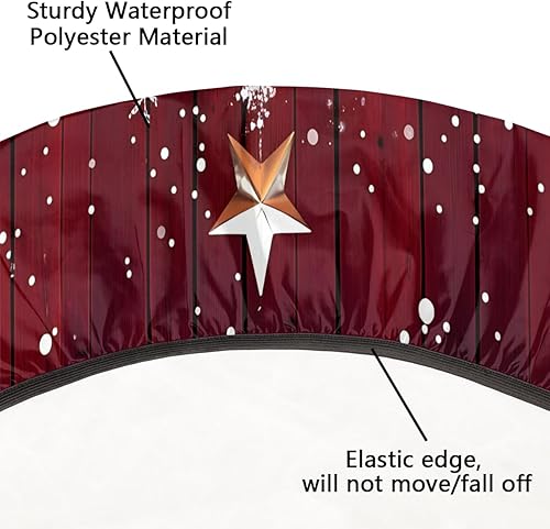 Vista 257 de Mantel redondo ajustable con borde elástico, mantel de hojas coloridas abstractas, impermeable, lavable, para mesas redondas, ideal para picnic