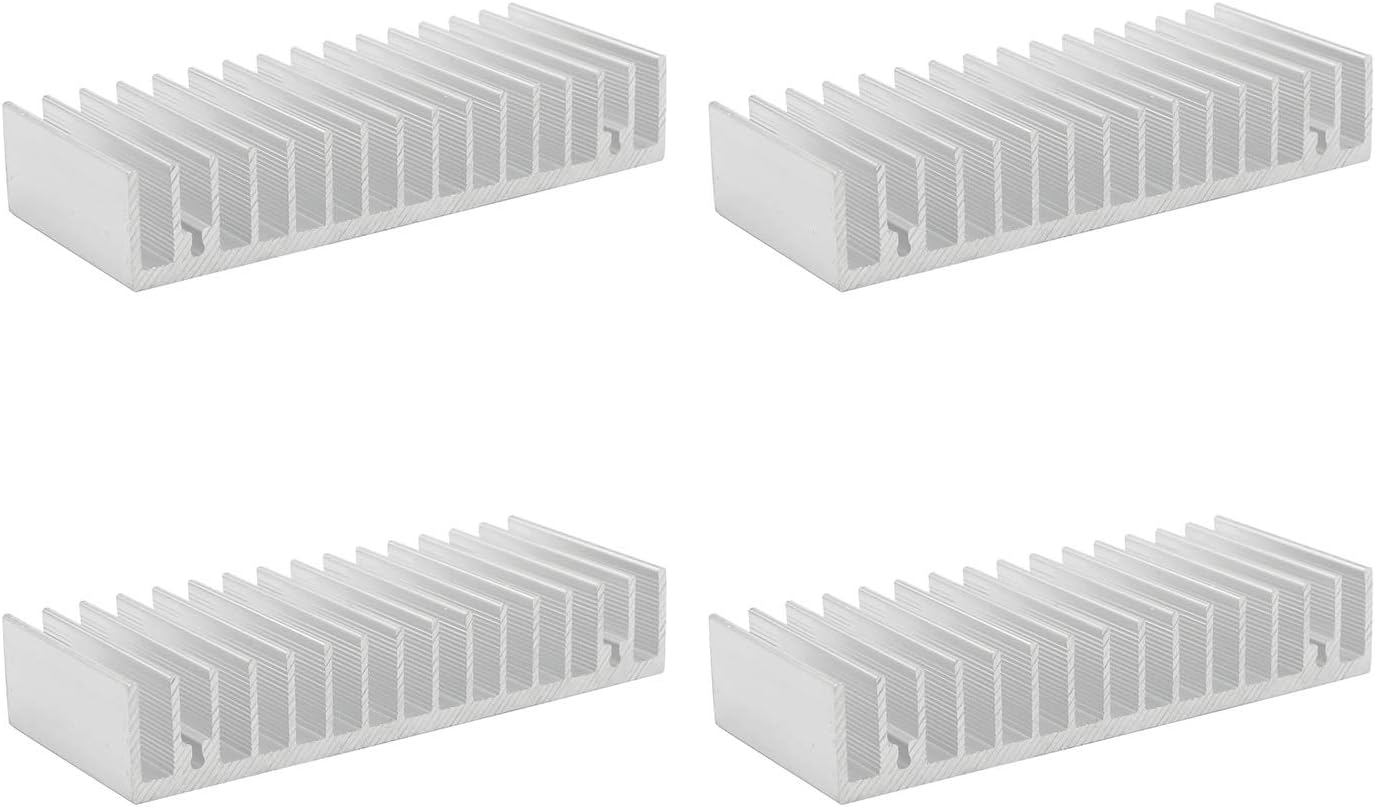 🔥 Cashback up to 70% Unxuey White Tone Aluminium Radiator Heatsinks Cooler Fin Aluminum Heat Sink for Power Amplifier Transistor 40mm x 100mm x 18mm (Pack of 4) Super Deal Product Unxuey White Tone Aluminium Radiator Heatsinks Cooler Fin Aluminum Heat Sink for Power Amplifier Transistor 40mm x 100mm x 18mm (Pack of 4)