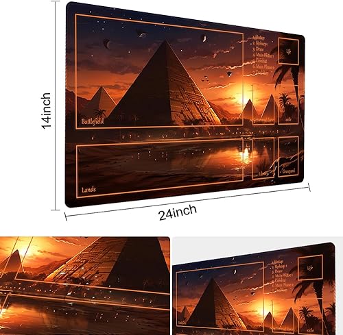 Miniatura 114 de MTG - Tapete de juego de 24 x 14 pulgadas, bolsas de almacenamiento con parte trasera antideslizante, ideal para entusiastas de los juegos de sin