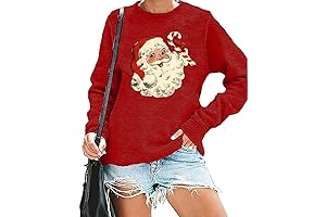 MYHALF Christmas Sweatshirt Women - Funny Holiday Party Santa Pullover Ugly Xmas...