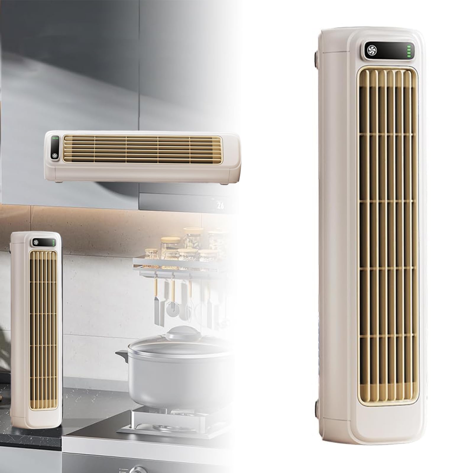 Ventilatore da scrivania portatile ricaricabile USB silenzioso con adesivi da parete senza fori per casa ufficio