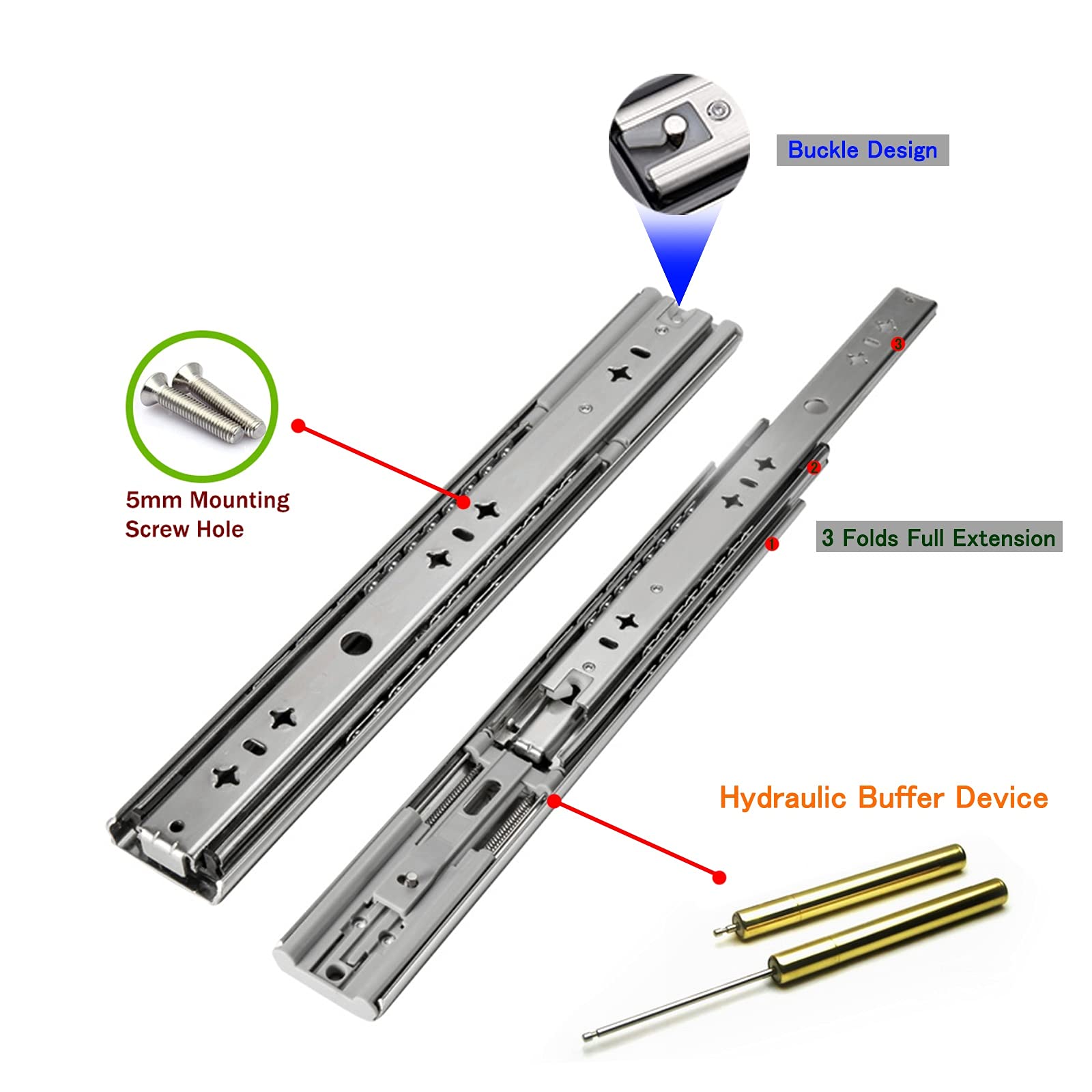 EMAGEREN Guide Per Cassetti Binari Per Cassetti Guide Cassetti - Foto 5