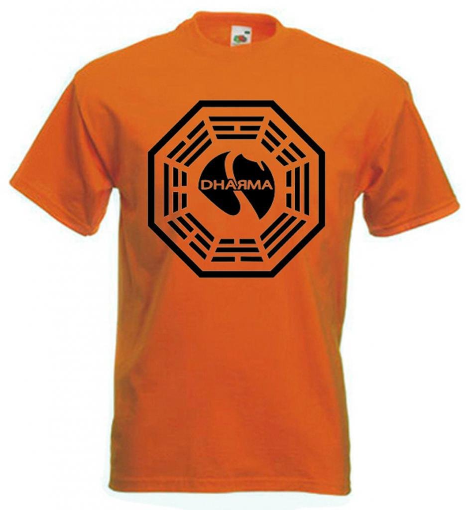 Tribal T-Shirts Dharma Initiative T-Shirt - Orange - Medium