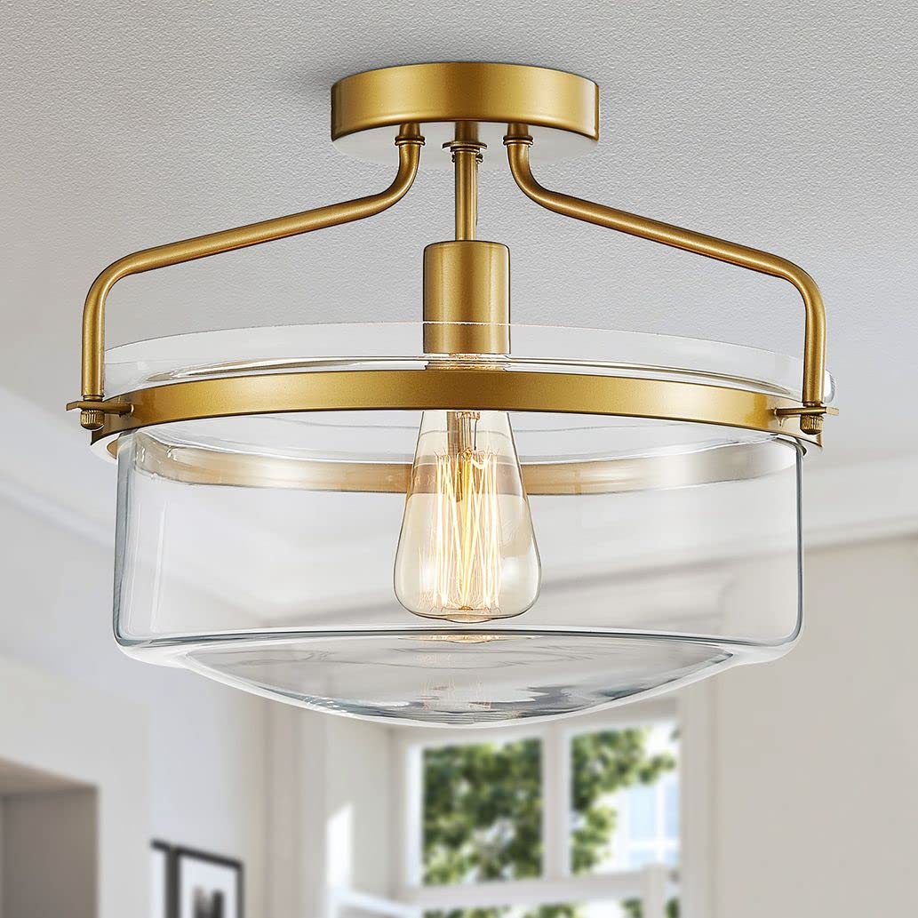 WUZUPS Chandelier 1-Light Semi-Flush Mount Ceiling Light