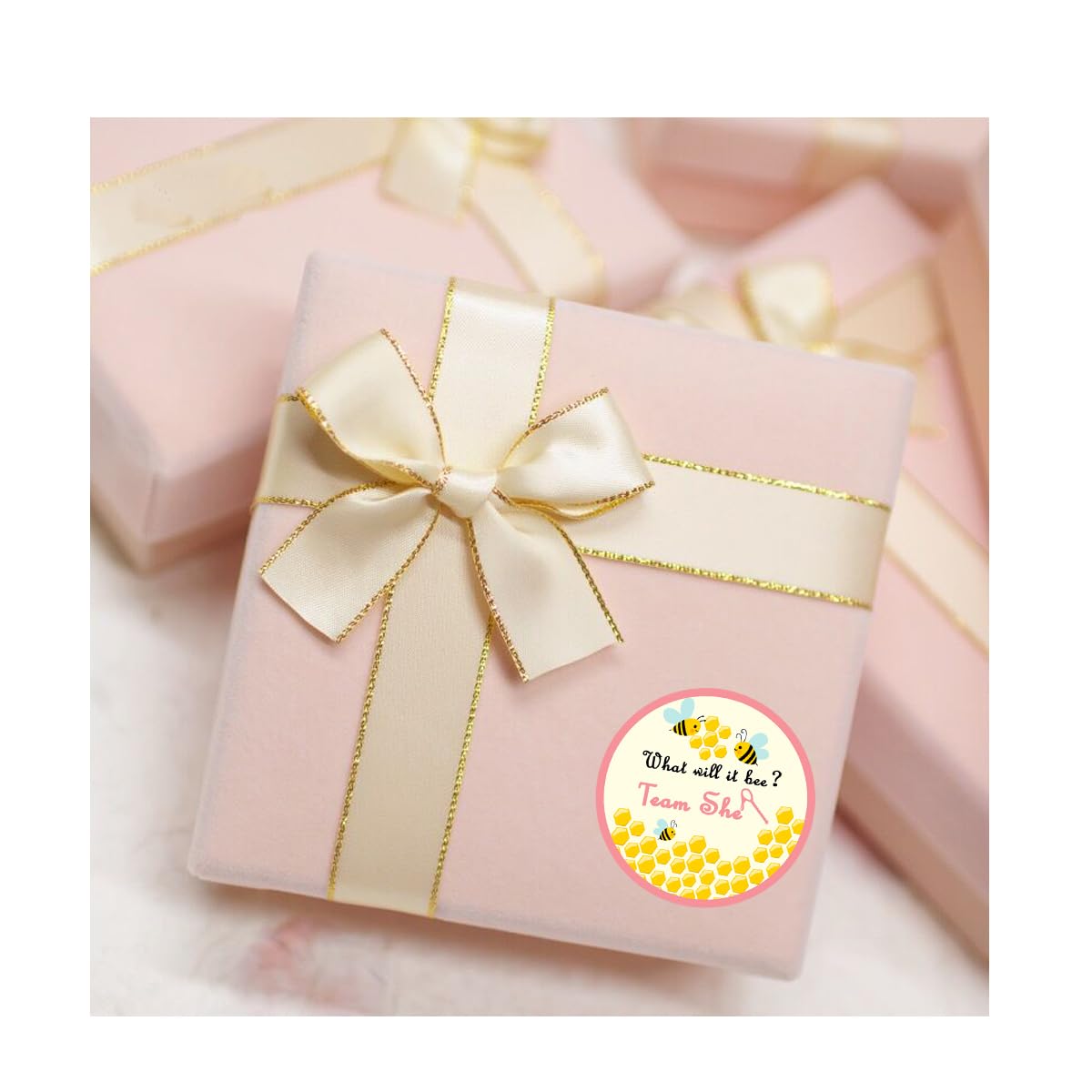 Bee Gender Reveal Stickers,2 Inch Team Girl Team Boy Party Sticker,Bee Team He and She Baby Shower Labels Sticker,Gender Reveal Party Games Supplies,Bee Theme Baby Shower Decorations,120 Pcs - Image 4