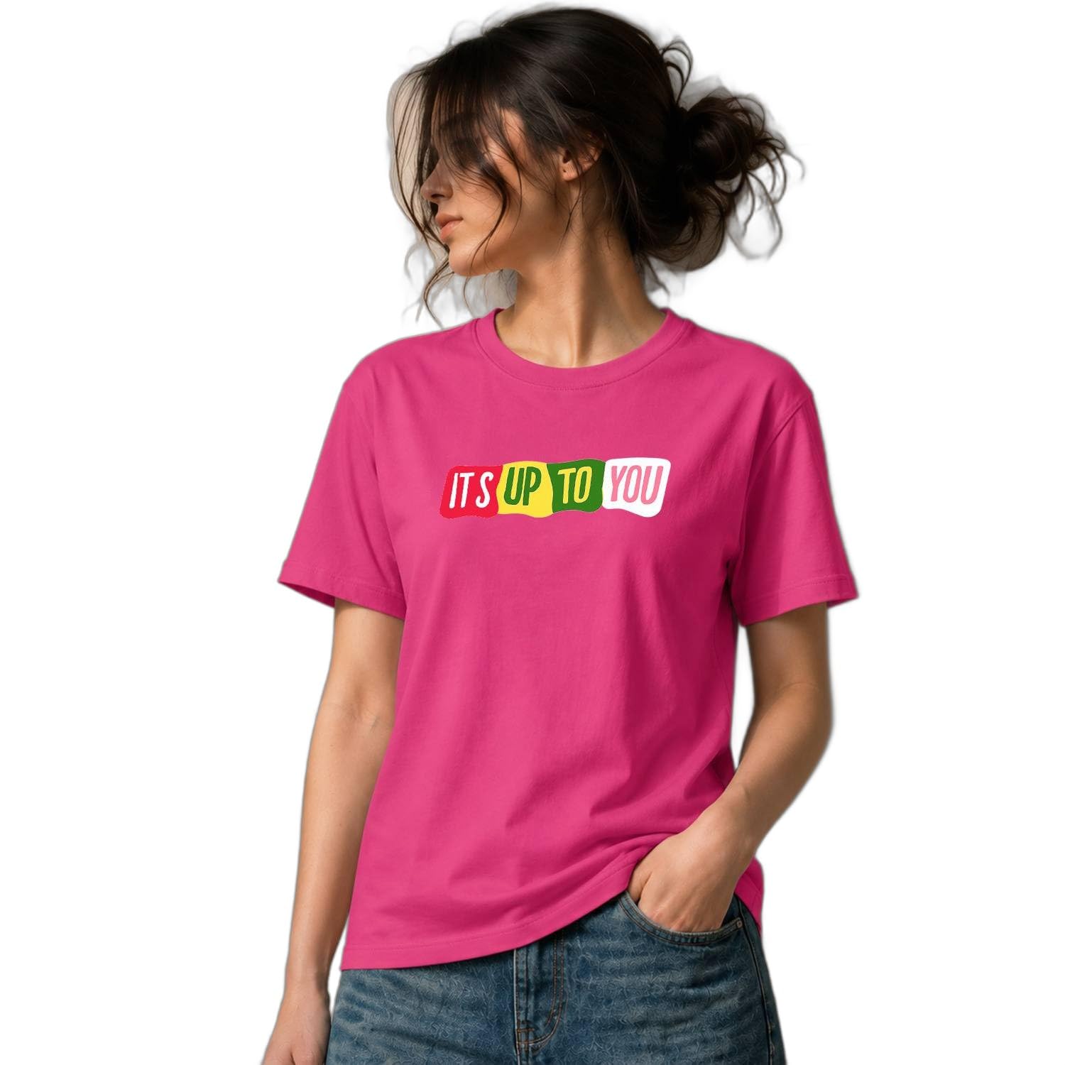 amazon brand - inkast Women Graphic Printed T-Shirt | Round Neck | Regular Fit | (Cotton Blend)-picture-52