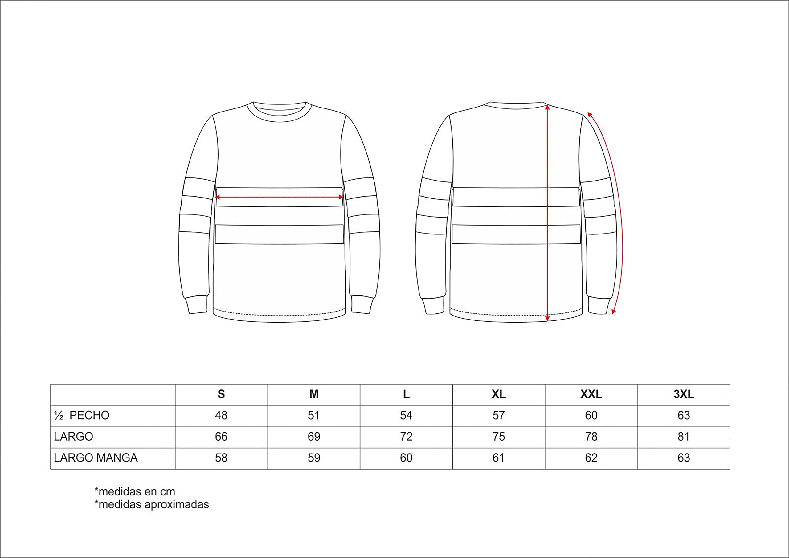 WORKTEAM Camiseta Trabajo Alta Visibilidad Manga Larga ISO 20471 Clase 2