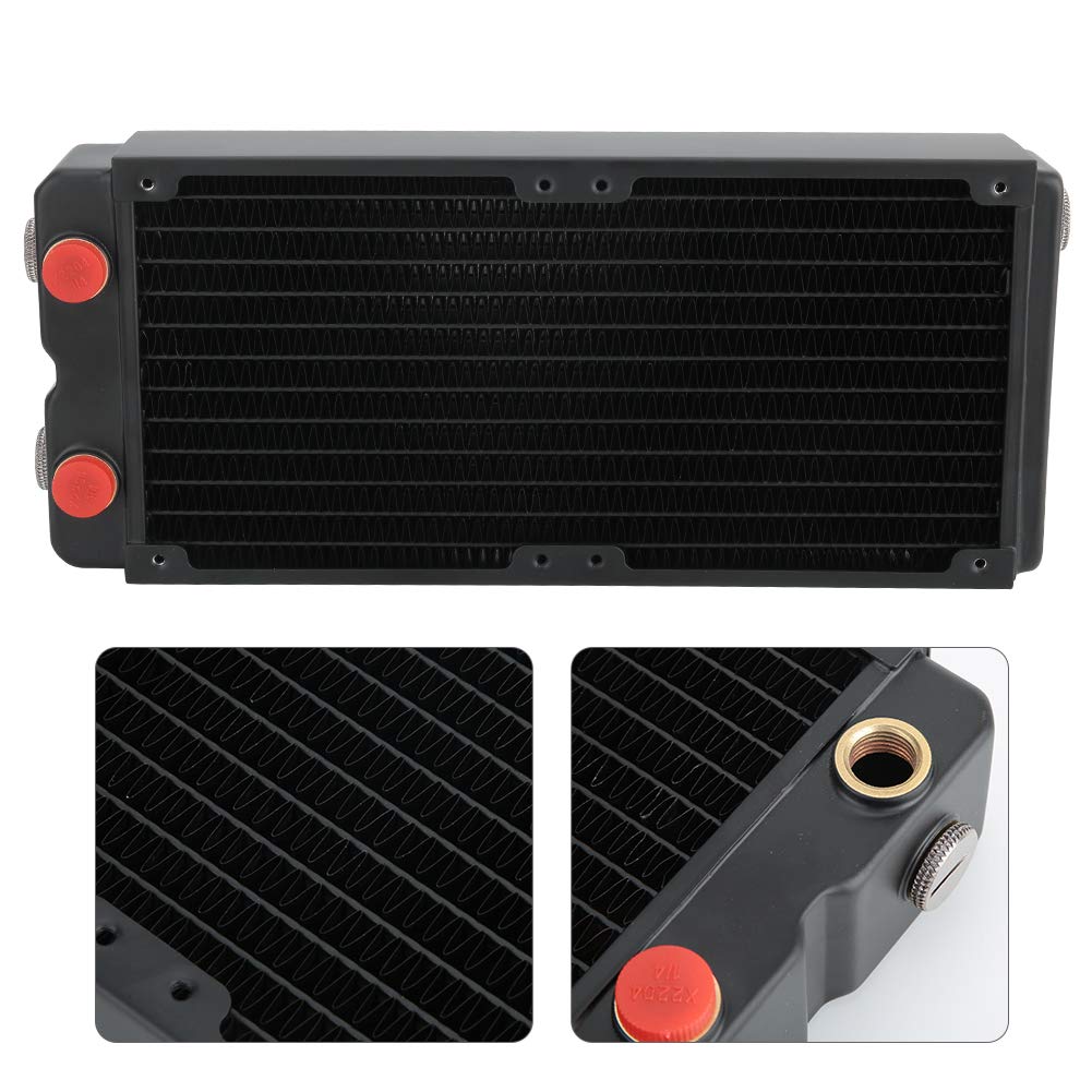 Hidyliu Disipador de Calor de Refrigeración por Agua Diseño de Cobre Duradero Enfriador de CPU de Alto Rendimiento para Juegos y Dispositivos de Belleza 240 Mm