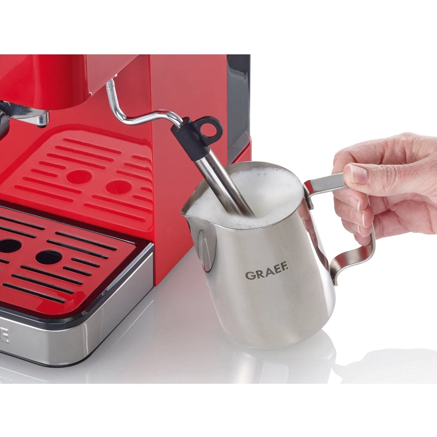 Graef salita ES 403 Semi-automatique Machine à expresso 1,25 L, Rouge