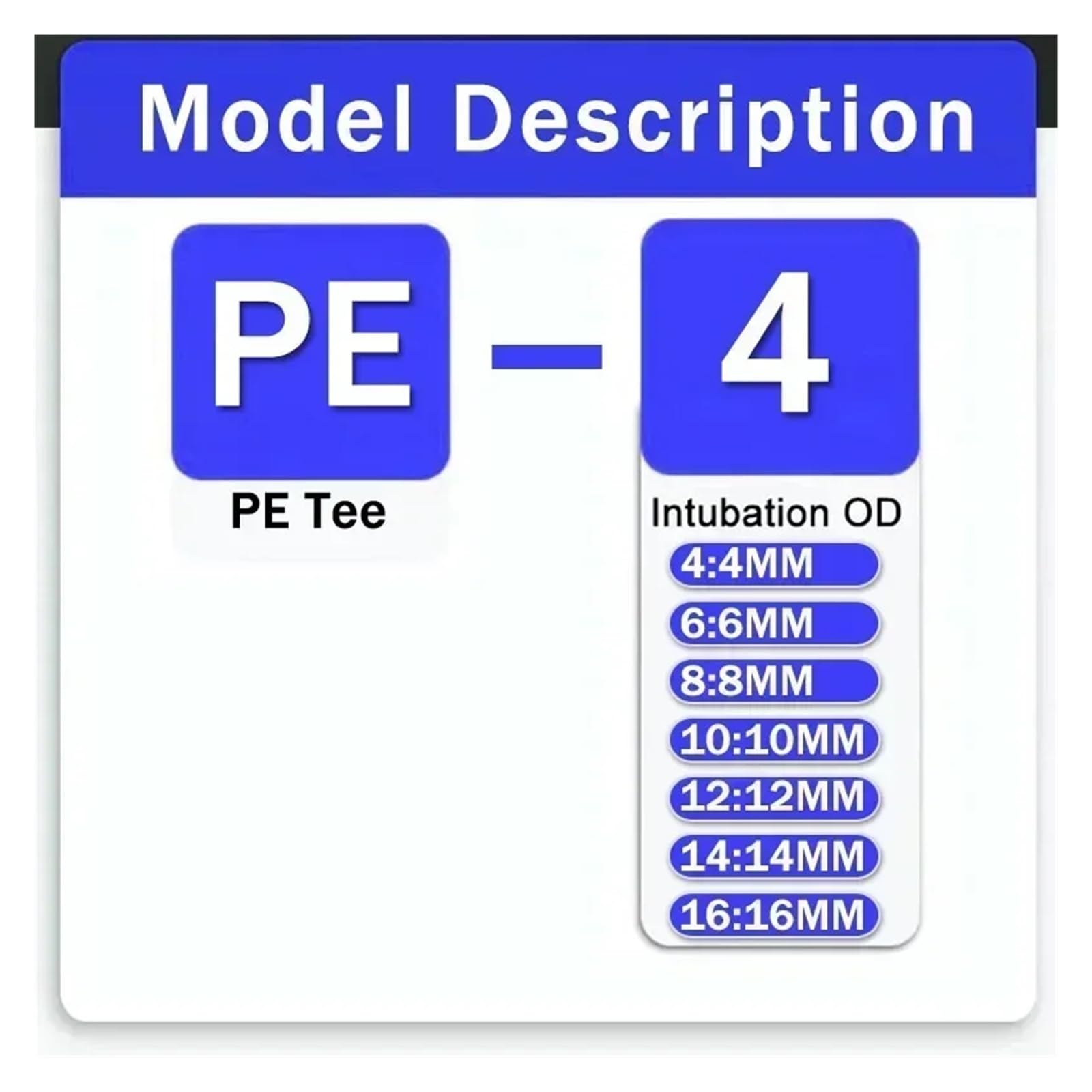 Conector neumático en T PE/Peg, Tubo Conector de Aire, Conector de liberación rápida, Conector de plástico, Tubo de Manguera, presión de Empuje, 4mm, 6mm, 8mm(Peg 10-6,500 PCS)