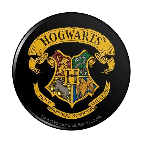 GRAPHICS & MORE Harry Potter Ilustrated Hogwart's Crest - Bolso de bolsillo compacto para maquillaje cosmético de mano