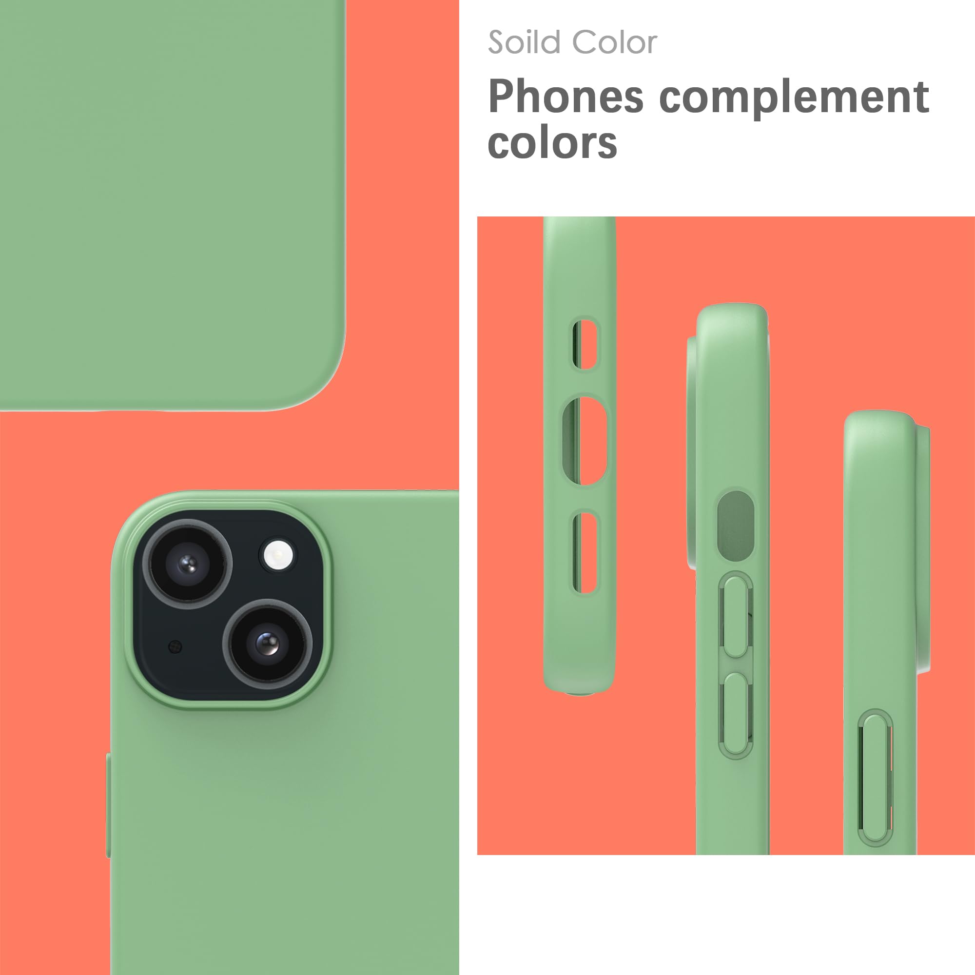 YATWIN Silicone Case for iPhone 15, Soft-Touch, Shockproof, DustProof - Image 3