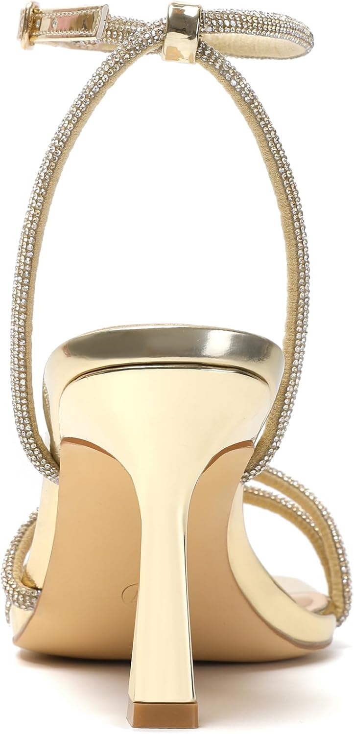 Mostrin Womens Sandals Strappy Heels for Women Ankle Strap Lace Up Square Open Toe Heels Tie Up Stiletto High Heeled Sandals for Prom, Party, Daily Wear - Image 6