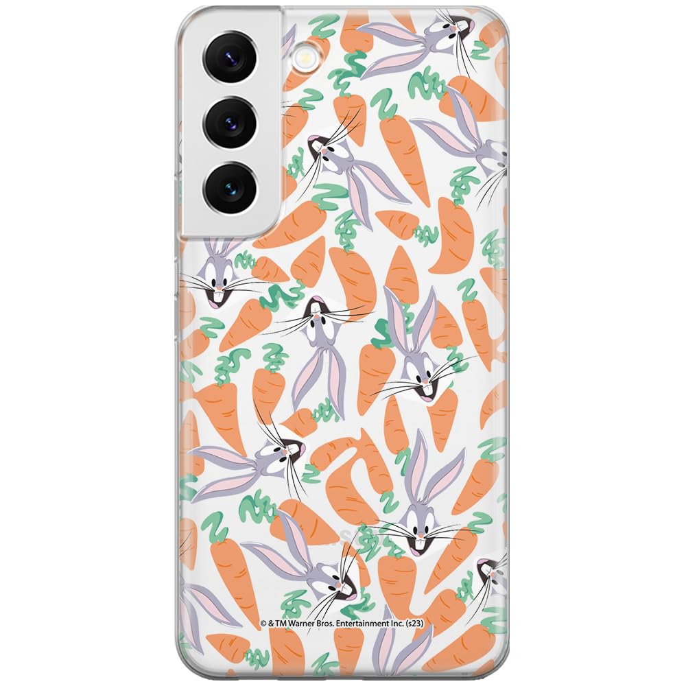 ERT GROUP mobile phone case for Samsung S22 original and officially Licensed Looney Tunes pattern Bugs 017 optimally adapted to the shape of the mobile phone, partially transparent