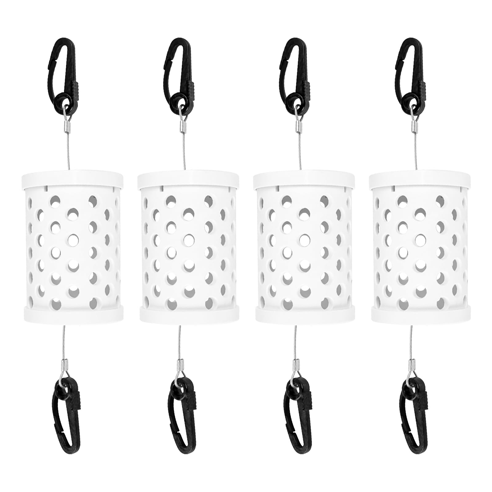 Yuqutum 4 Pack Seal Proof Bait Cage, Fishing Bait Trap Cage, Rigid PVC Fishing Trap Basket Feeder : Sports & Outdoors
