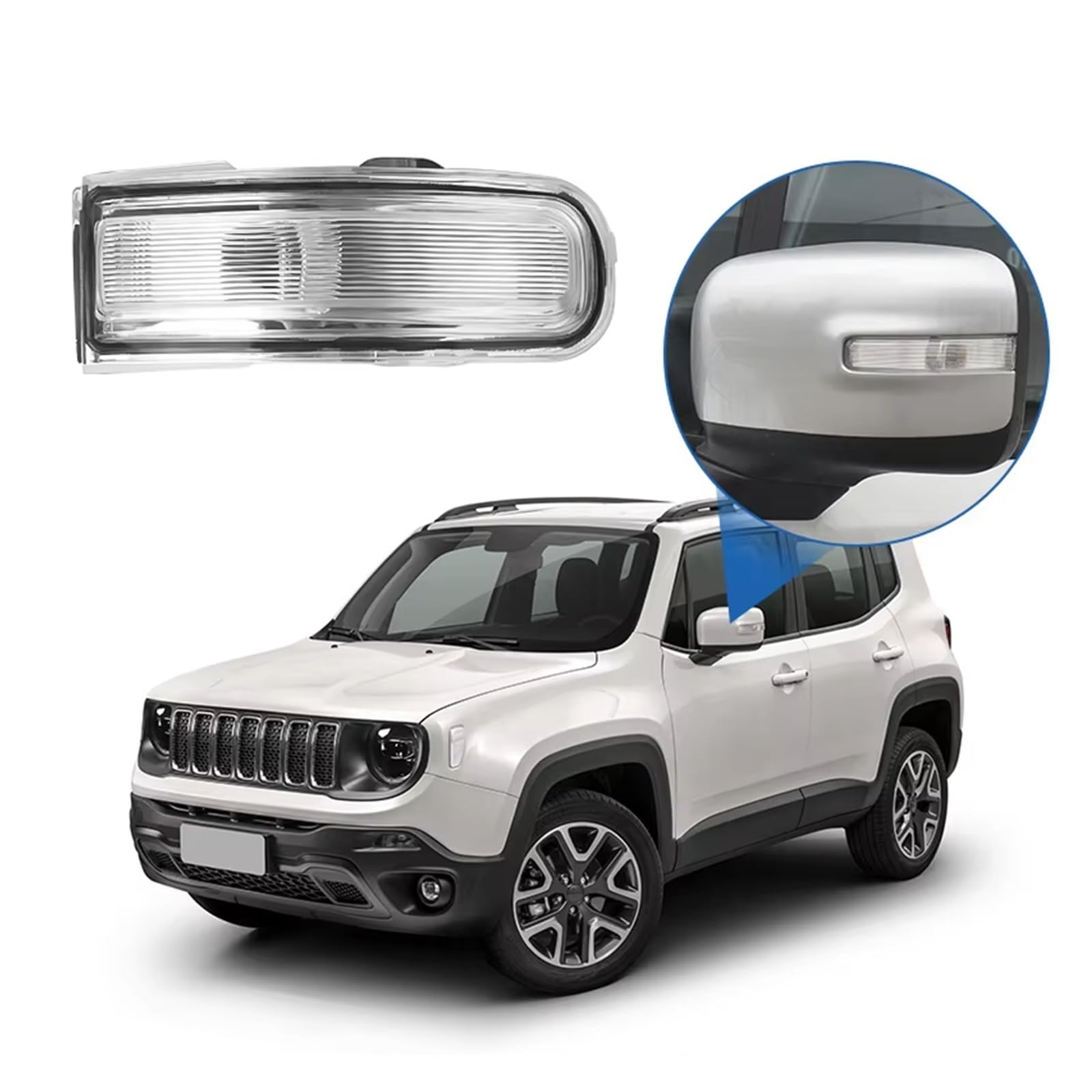 Per Jeep Per Renegade 2015-2022 68348178AA 68348179AA Luci Indicatori Specchietto Retrovisore Specchietto Laterale Indicatore Direzione Freccia Specchietto(Left and Right)