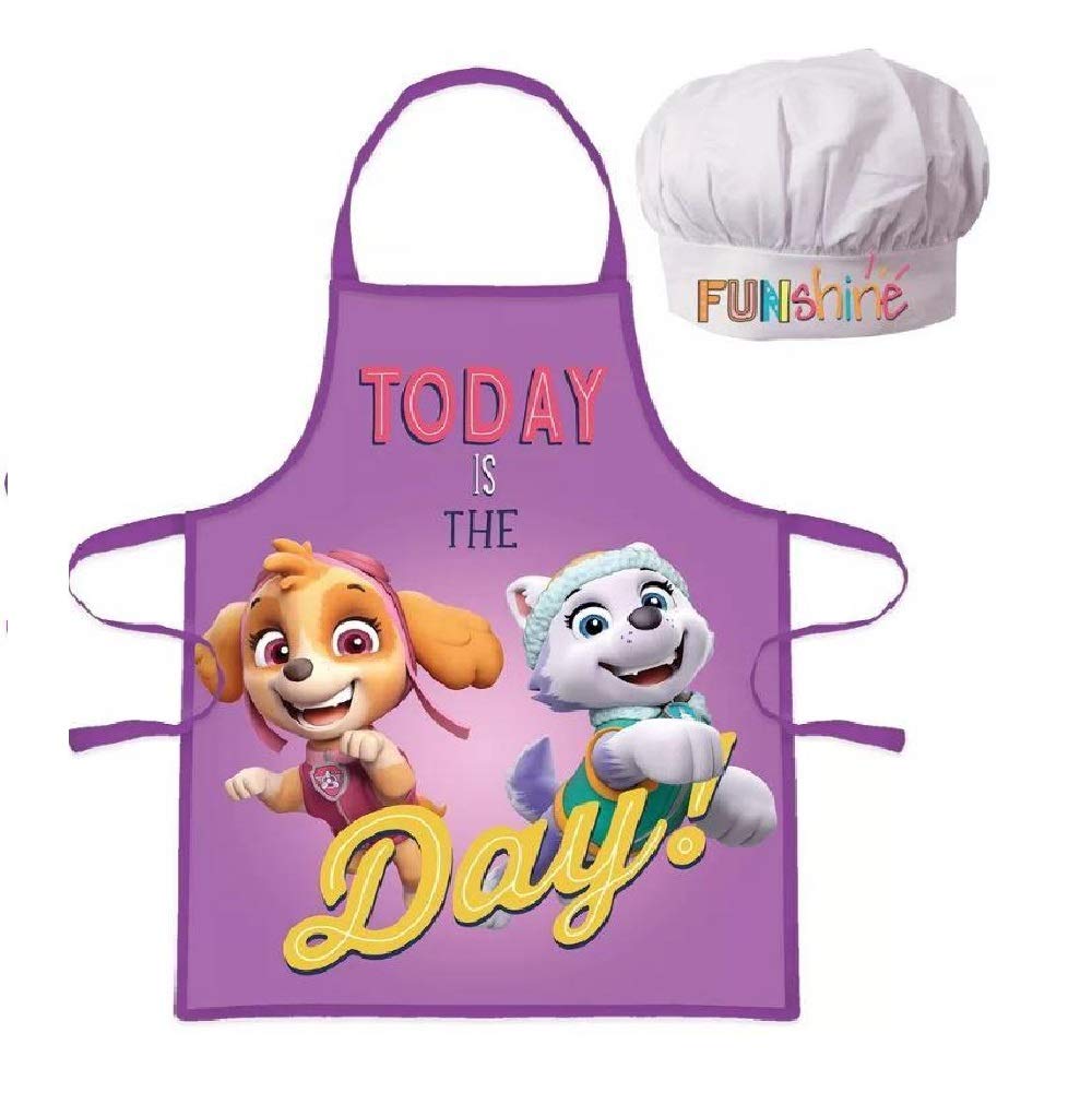 Javoli Paw Patrol - Juego de delantales para niños con sombrero (3-6 años), diseño de La Patrulla Canina