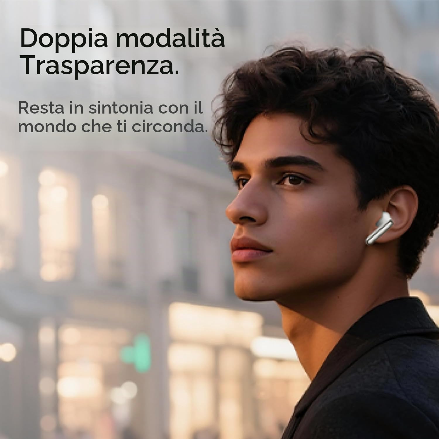 Per Honor Earbuds 4 auricolare wireless 50dB riduzione del rumore HD qualità del suono lunga durata della batteria Bluetooth 5.3 auricolare originale (nero)