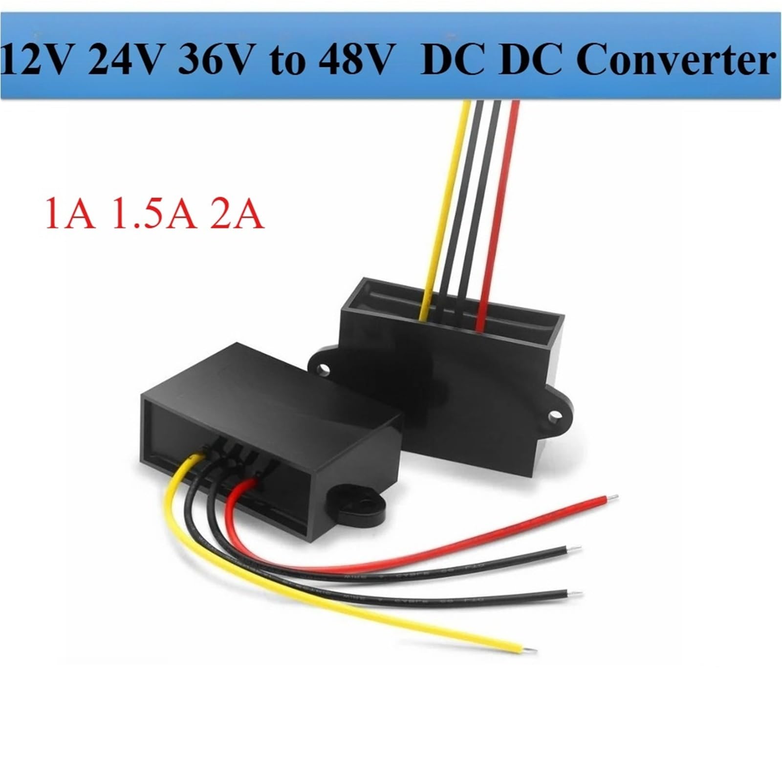 12V 24V 36V to 48V 1A 1.5A 2A DC DC Step UP Boost Power Converter Stabilizer Regulator 48V ABS Voltage (24V(18-32V) to48V1.5A)
