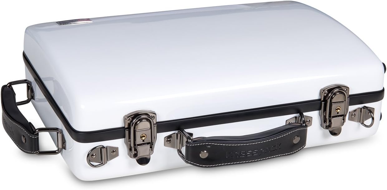 Crossrock Bb & A Double Clarinet Case With MUSic Sheet Compartment And Backpack Straps,White