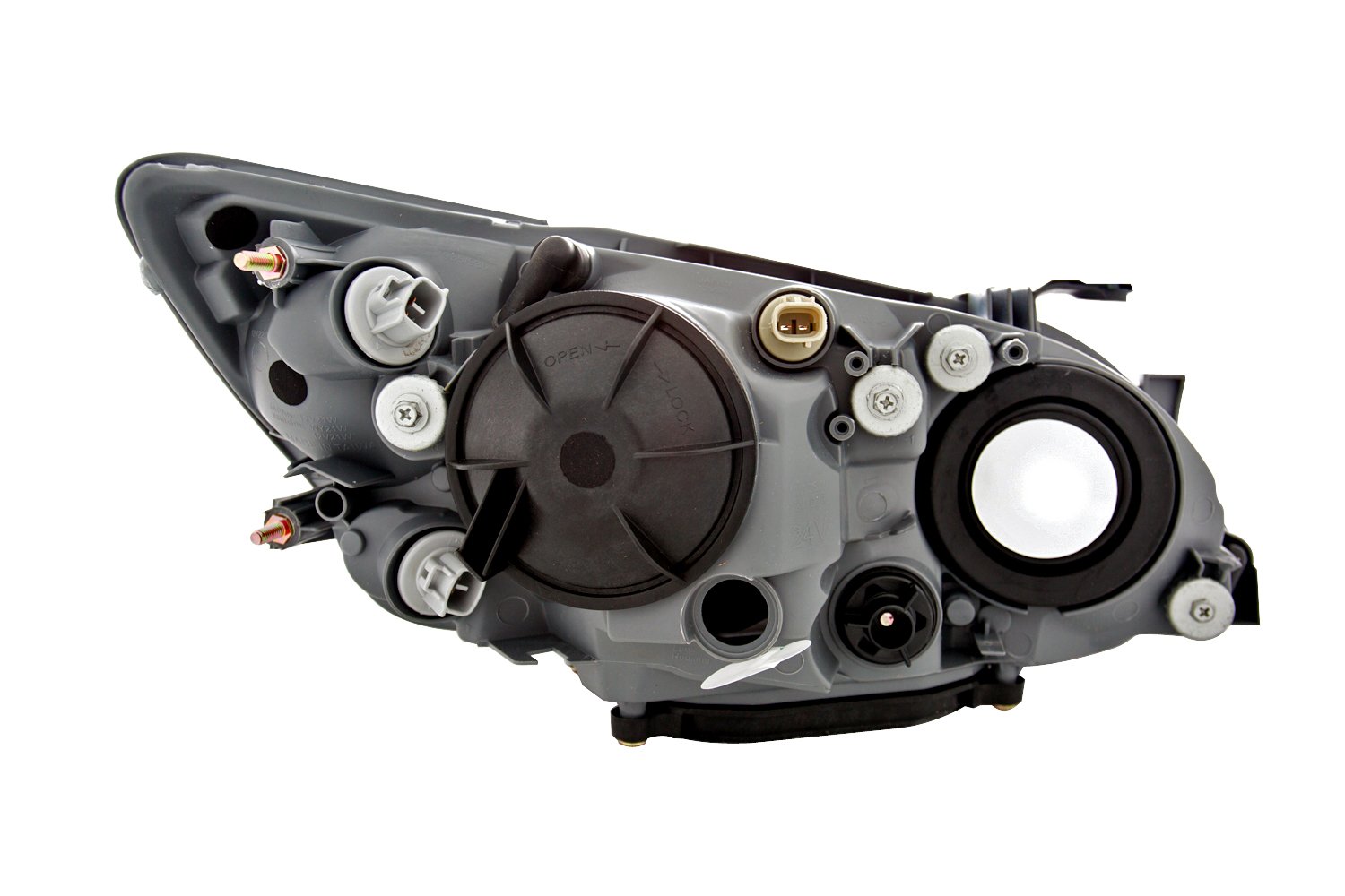 SPPC Projector Headlights Black Assembly Set For Lexus IS 300 - (Pair) Driver Left and Passenger Right Side Replacement Headlamp