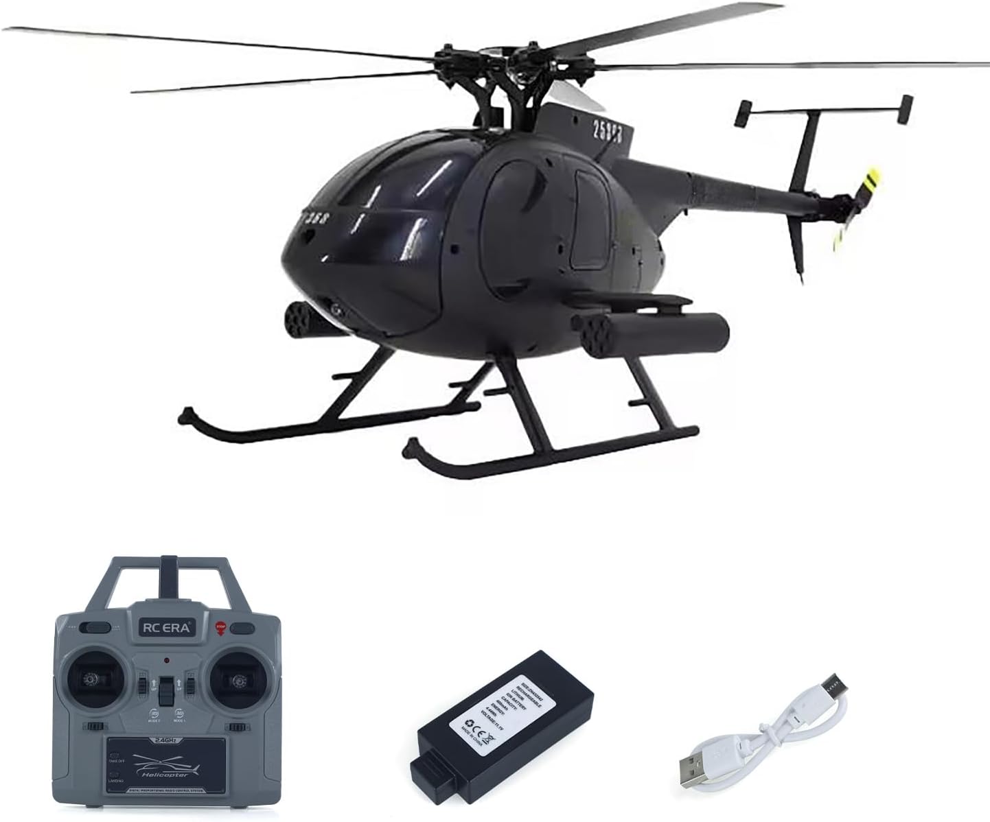 TOUCAN RC HOBBY 1/28 Plastic RC ERA C189 Remote Control Helicopter Gyroscope One Key Landing Missile Rack Battery Toys for Adults Model Aircraft for Adult