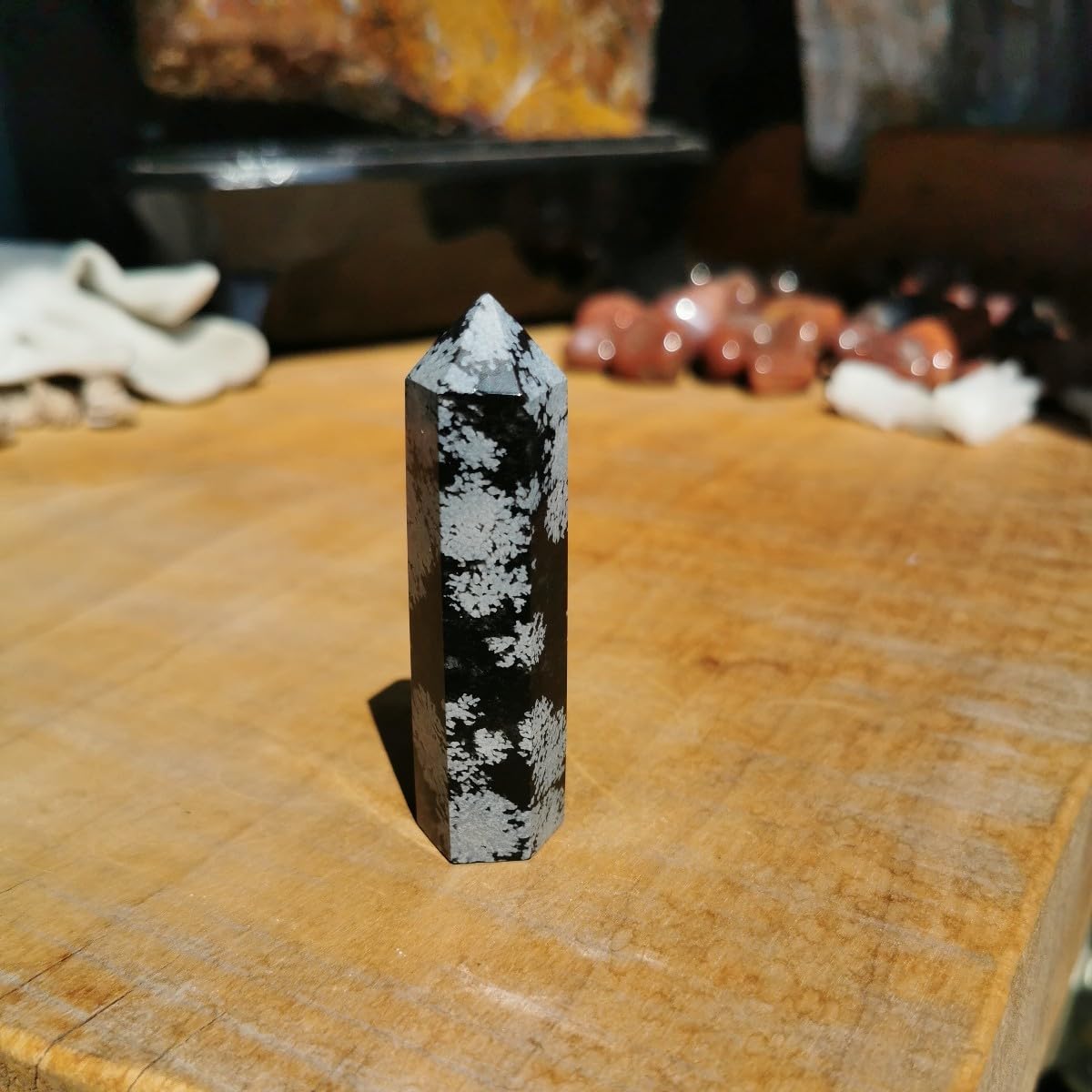 オプシディアン　パワーストーン原石 置物 オプシディアンパワーストーン原石 置物