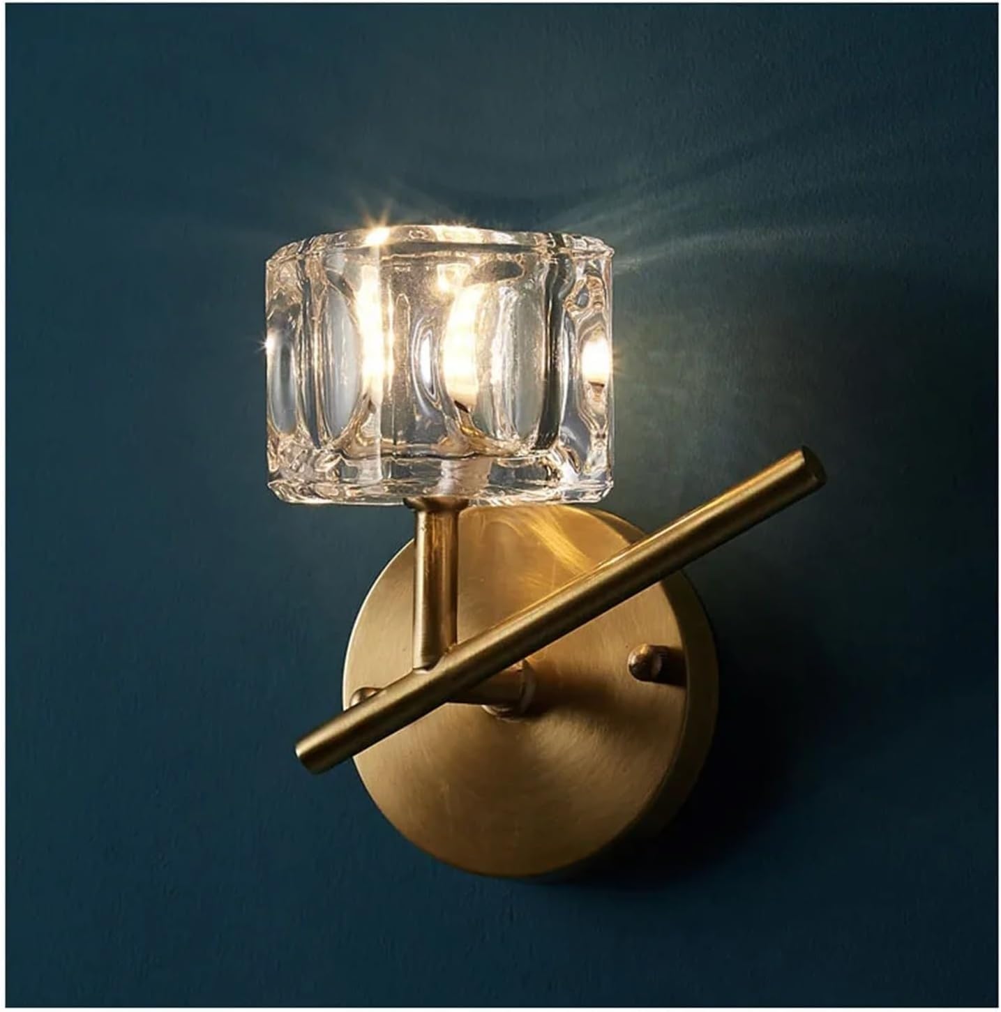 Cwcqgh Neutral Light Nordic Copper Wall Lamp Living Room Corridor Background Decor Stairwell Entrance Bedroom Bedside Light Modern,-1 Head