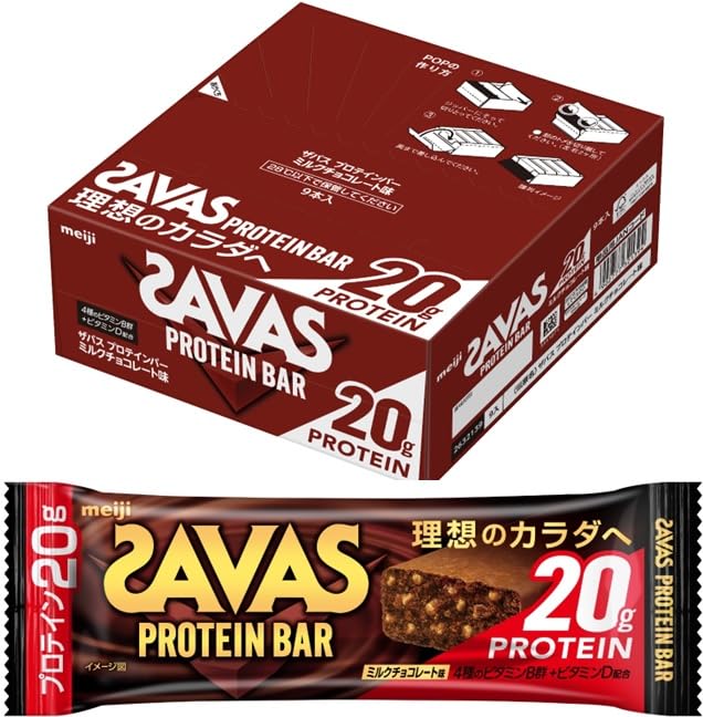 Amazon.co.jp: SAVAS Meiji Protein Bar, Milk Chocolate Flavor