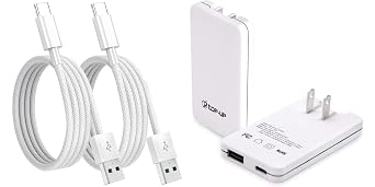 Car Carplay Cable for iPhone 16/15 2-Pack 3.3FT and Dual Flat Wall Charger 30W for USB Type-C & Type-A Devices, iPhone 16 15 14 13 12 Pro Max, iPad, Airpods, Samsung Galaxy and More