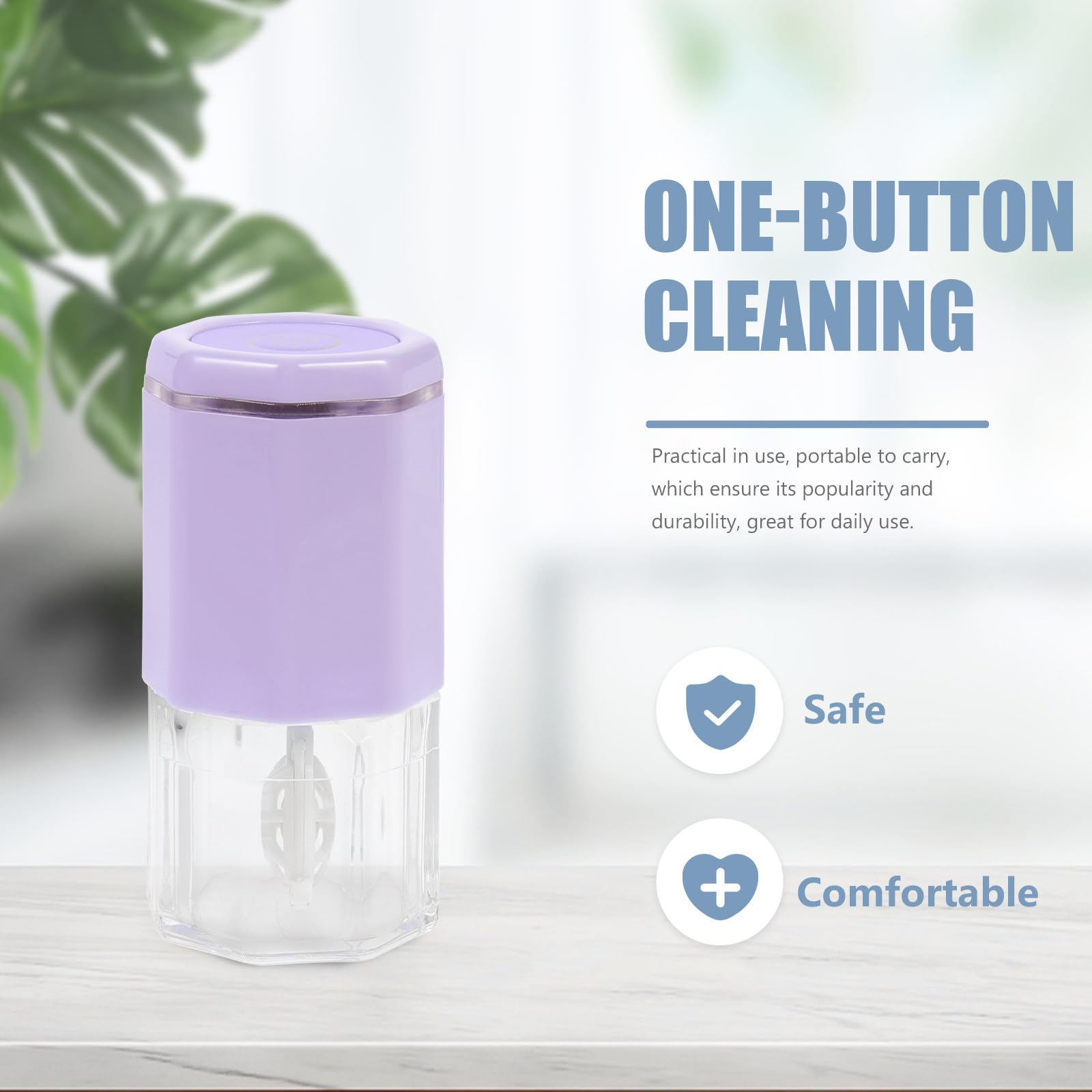 Pulitore per Lenti Elettrico Rotante Ricarica USB in Abs, Macchina Portatile la Pulizia delle Lenti per Casa e Viaggio