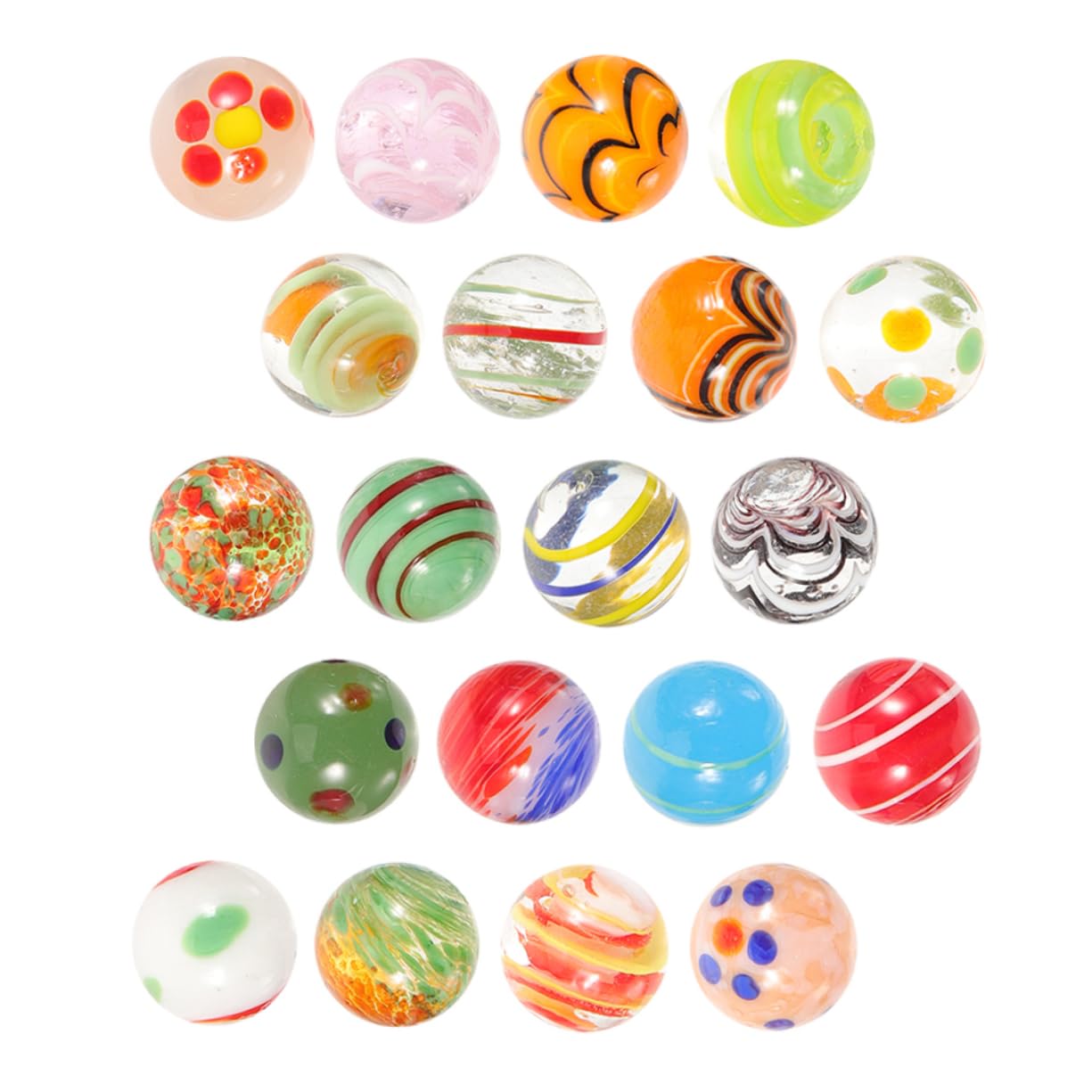 SUPVOX Marbles for Fish Tank Kids 20pcs Solid Glass Marbles Garden Decoration Beads Vase Fillers Floral Arrangements
