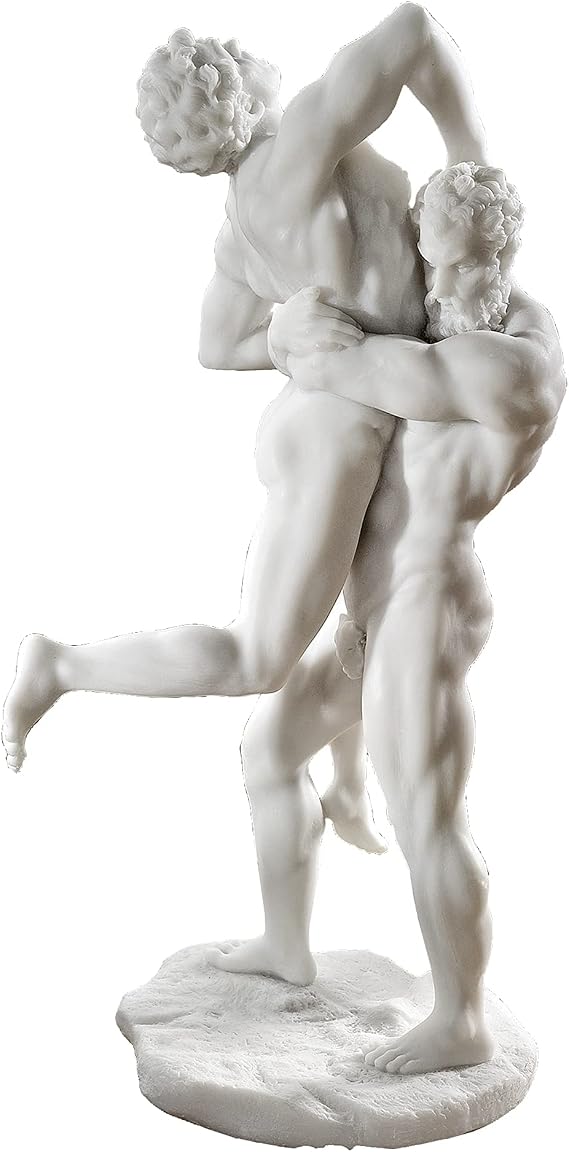 Design Toscano WU75276 Hercules and Antaeus , White