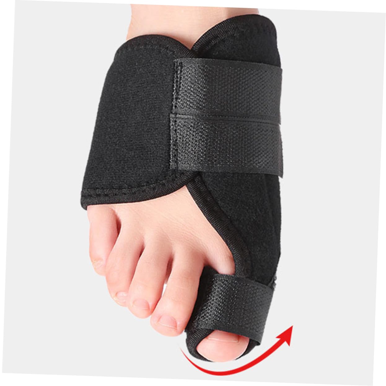 NOLITOY Thumb Appliance for Hallux Foot Thumb Straightener 1 Pair Black Comfortable Sturdy