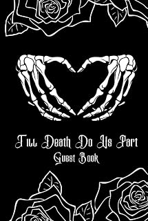 Guest Book: Till Death Do Us Part Wedding Guest Book Black Gothic