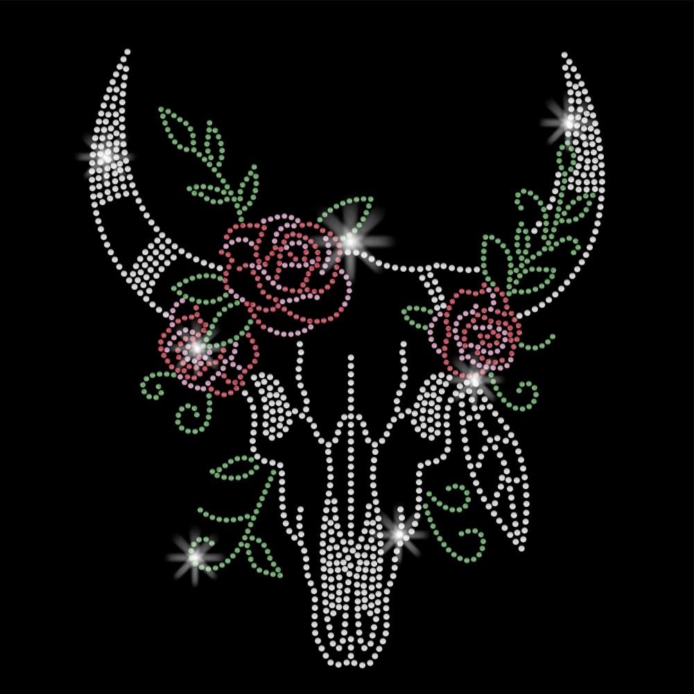 Autocollants thermocollants motif taureau en strass pour cadeaux originaux