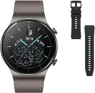 PIWINE Smartwatches WATCH GT 2 Pro, Smartwatch, Built-in GPS Smart Watch,14 Days Battery Life, 5 ATM (Color : Brazil Gray)