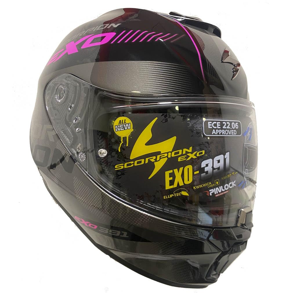 Scorpion Exo-391 AVA Rosa | Casco de Moto Integral Unisex Hombre y Mujer Homologado ECE 22.06