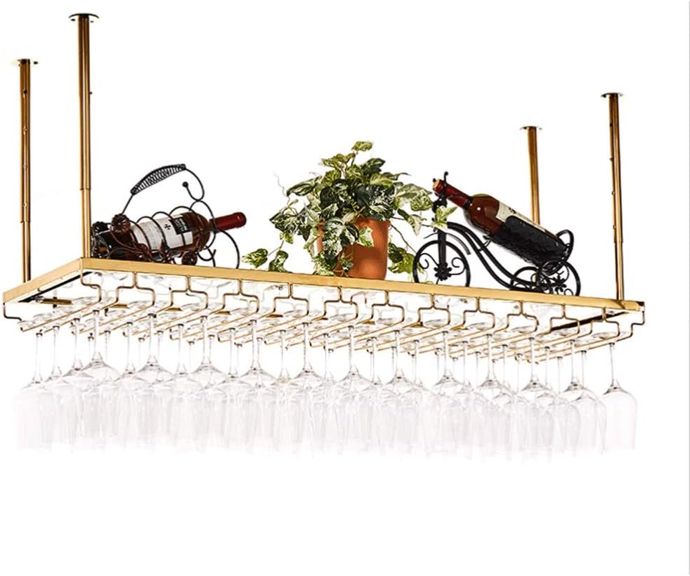 Bottle Rack Wine Rack Bar Counter Wine Glass Upside Rack Down Restaurant Bar Creative Hanging Rack Ceiling