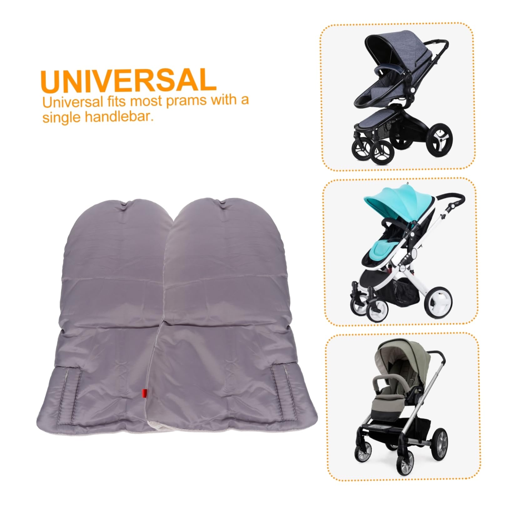 PRETYZOOM 3 Pares Guantes De Manillar Guantes De De Mano Guantes Calientes Guantes Anticongelantes Guantes De Cochecito De Bebe Paseante Tela Oxford contra El Frío