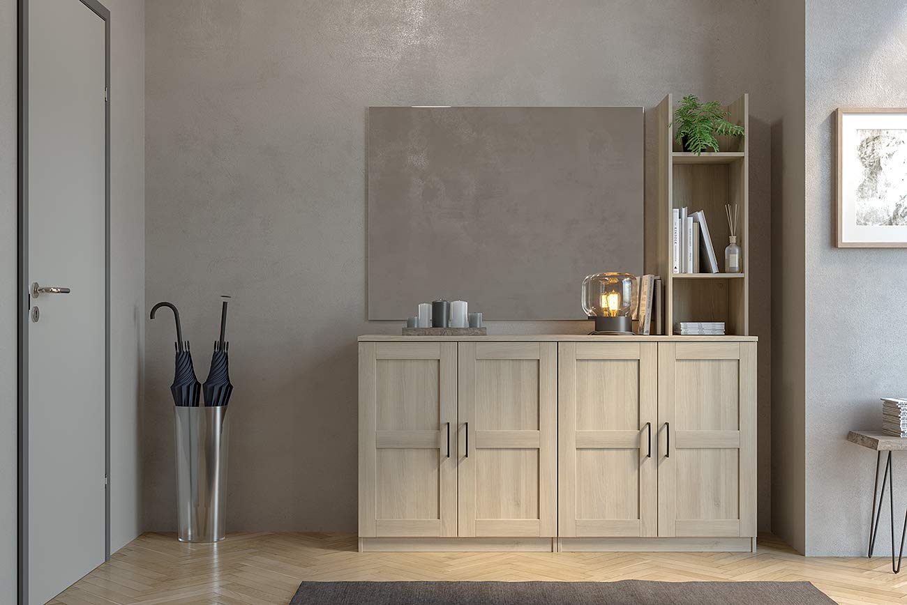 Armoire 2 Portes MIK Iconico Home - 80x55.5x190.5cm, Blanc - Penderie, étagère Réglable