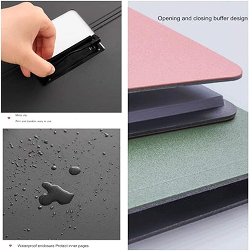 Miniatura 6 de Paquete de 12 carpetas A4 sin perforaciones con abrazadera de acción de resorte, clips fuertes, carpetas de archivos para oficina, comercial,